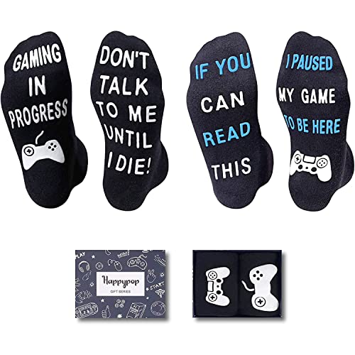 Do Not Disturb I'm Gaming Socks, Gaming Sock Funny Novelty Gift for Teen  Boys Mens Gamer Kids Sons Husbands Boyfriends Women 