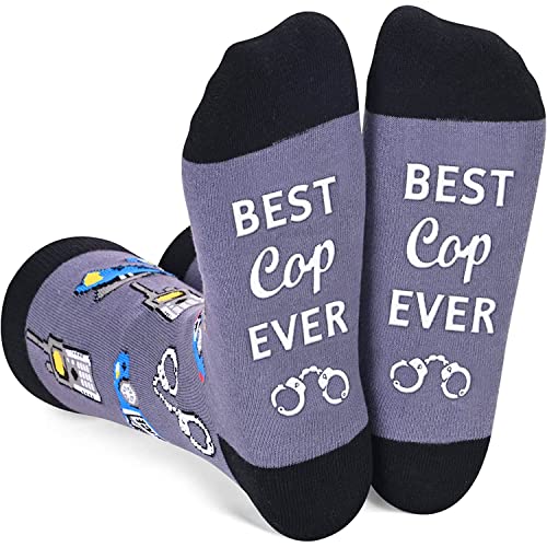 Cop Gifts for Cops | Best Cop Gift Ideas | Men Women Cop Socks Cop Gray