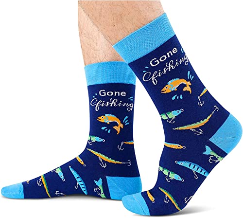 Funny Fish Gifts for Men Gifts for Him Fish Lovers Gift Cute Sock Gifts Fish Socks