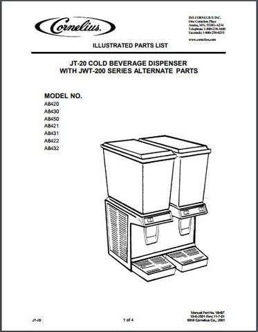 Jetspray Jt 20 Cold Beverage Dispenser Spec Sheet Midwest Beverage