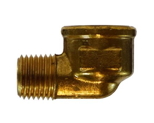28261B : Brass 1/4 FPT X 1/8 MPT Street Elbow BARSTOCK