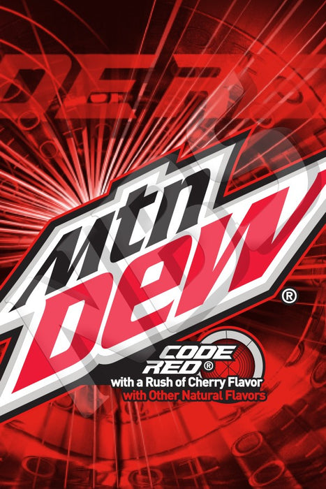 Mtn Dew Code Red Uf1 Decal Midwest Beverage