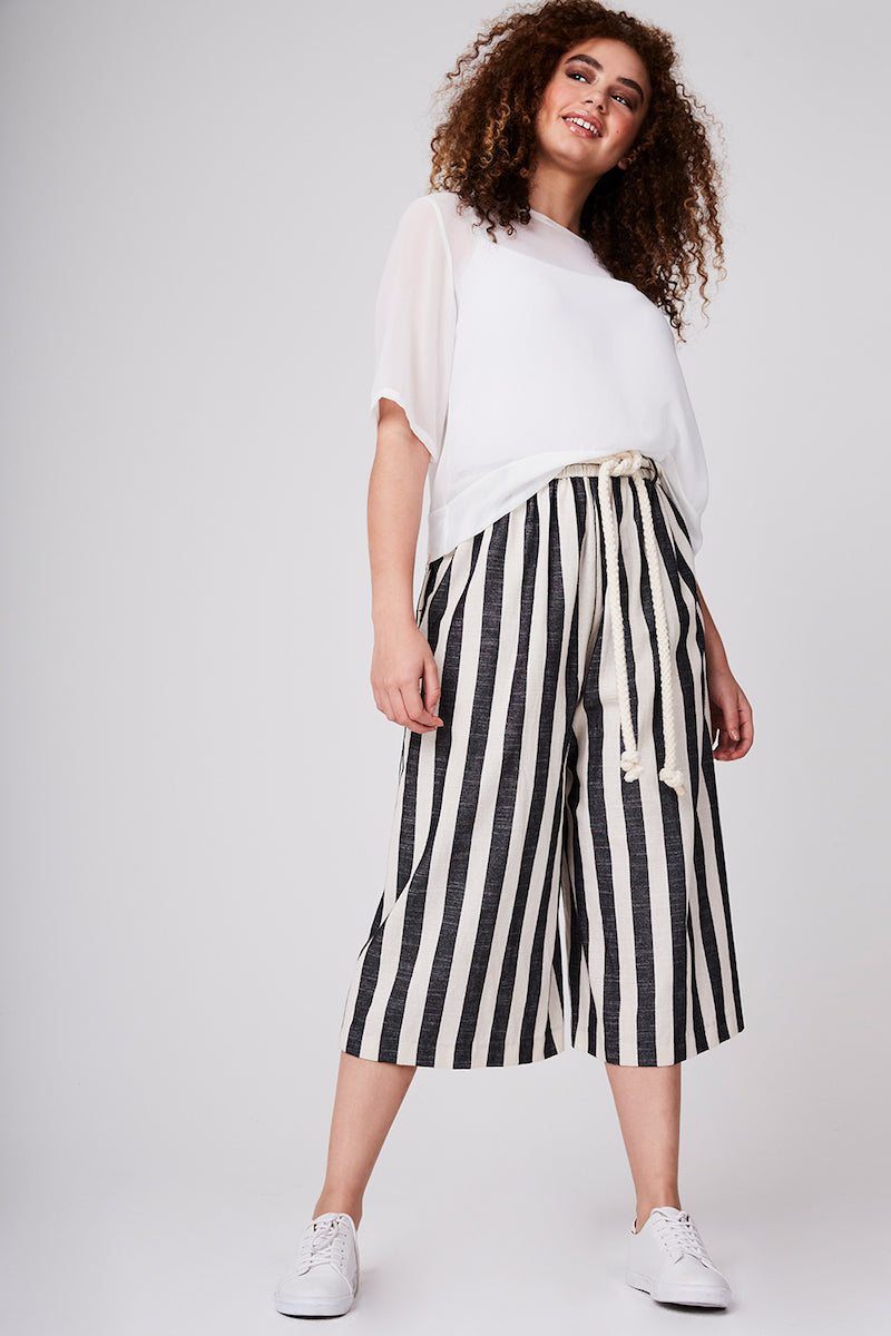 Cropped Striped Wide Leg – Coverstorynyc