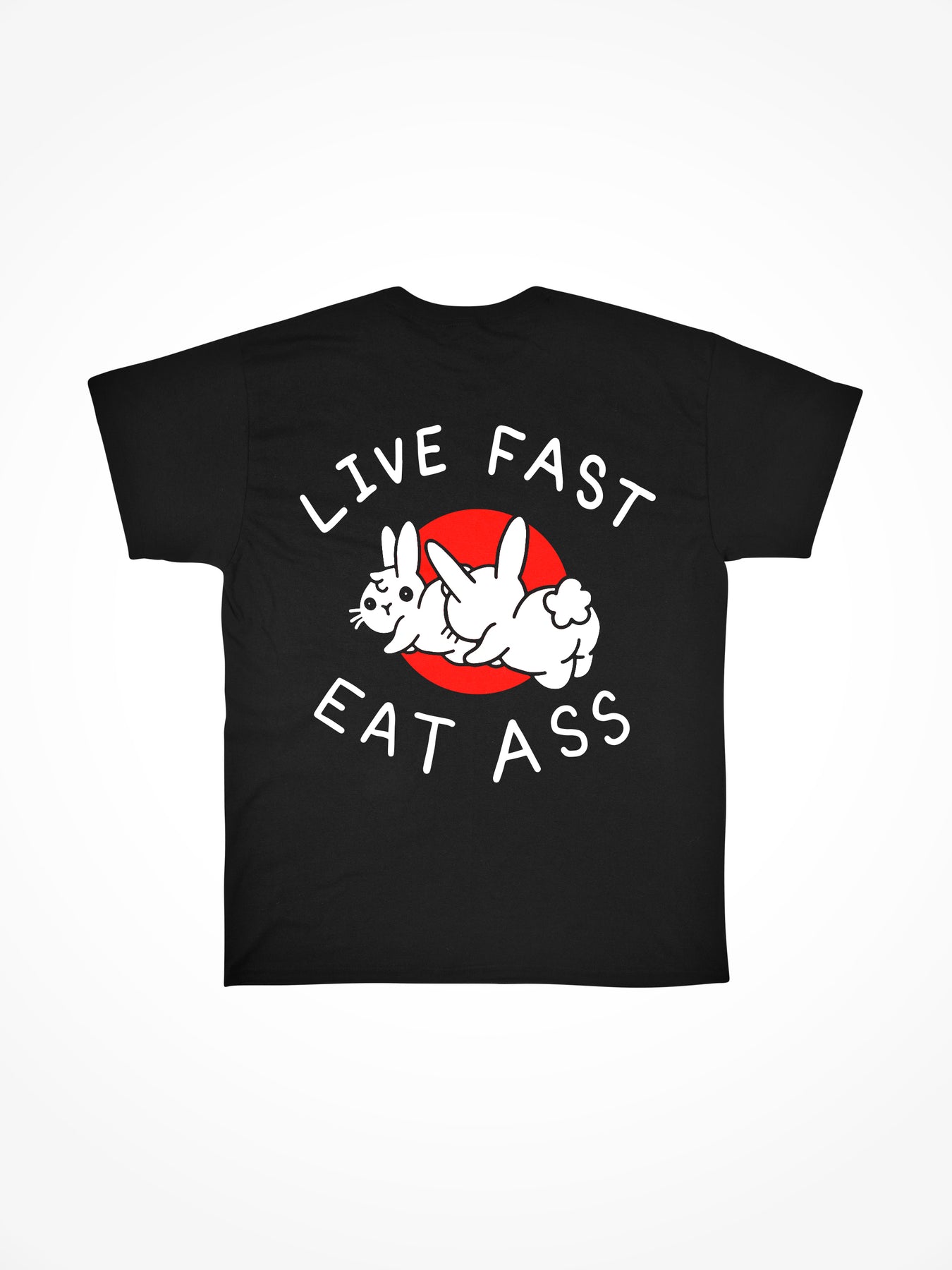 Live Fast Eat Ass Black Tee Kirill Was Here Store