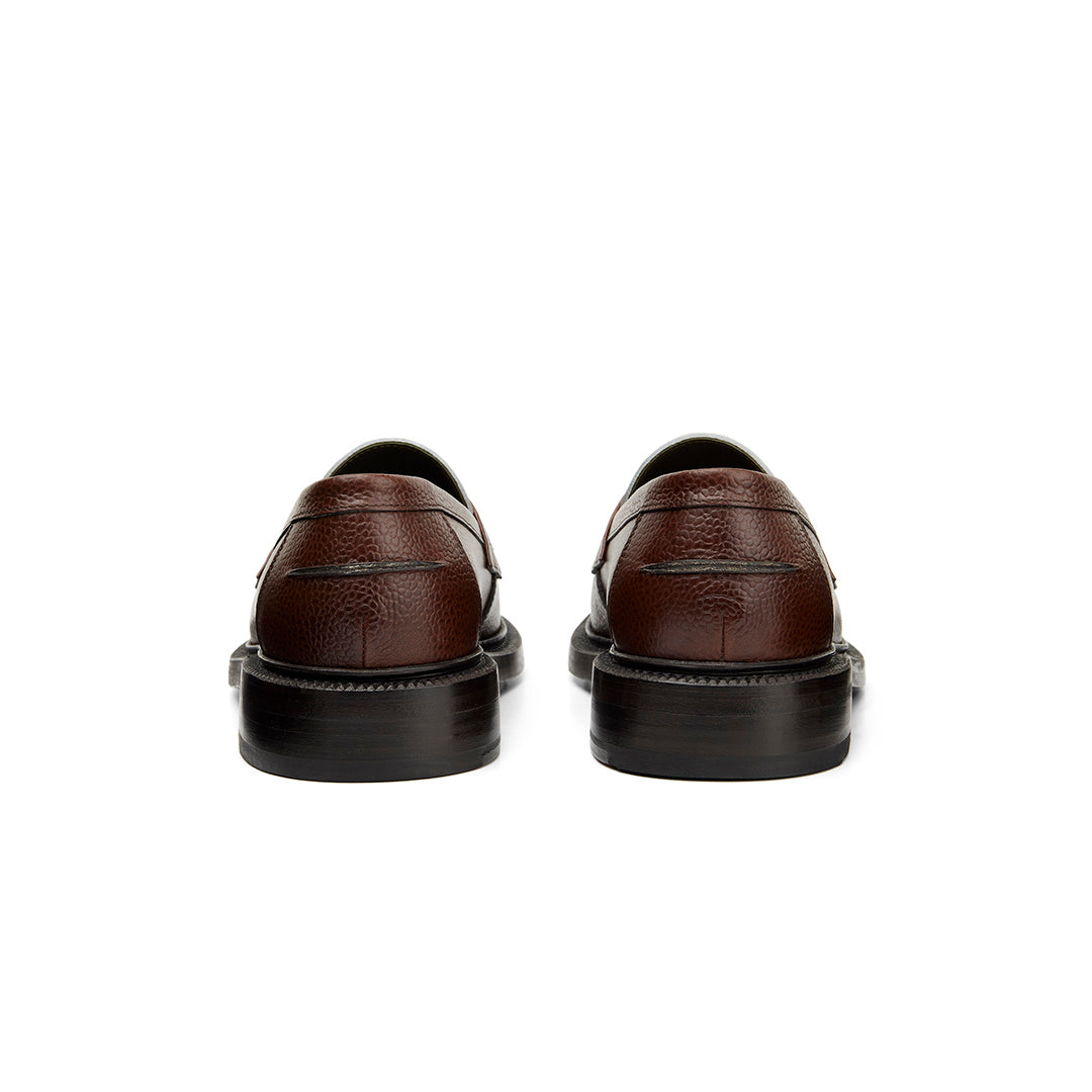 The Ellis Penny Loafer, Chocolate/White - Blackstock & Weber