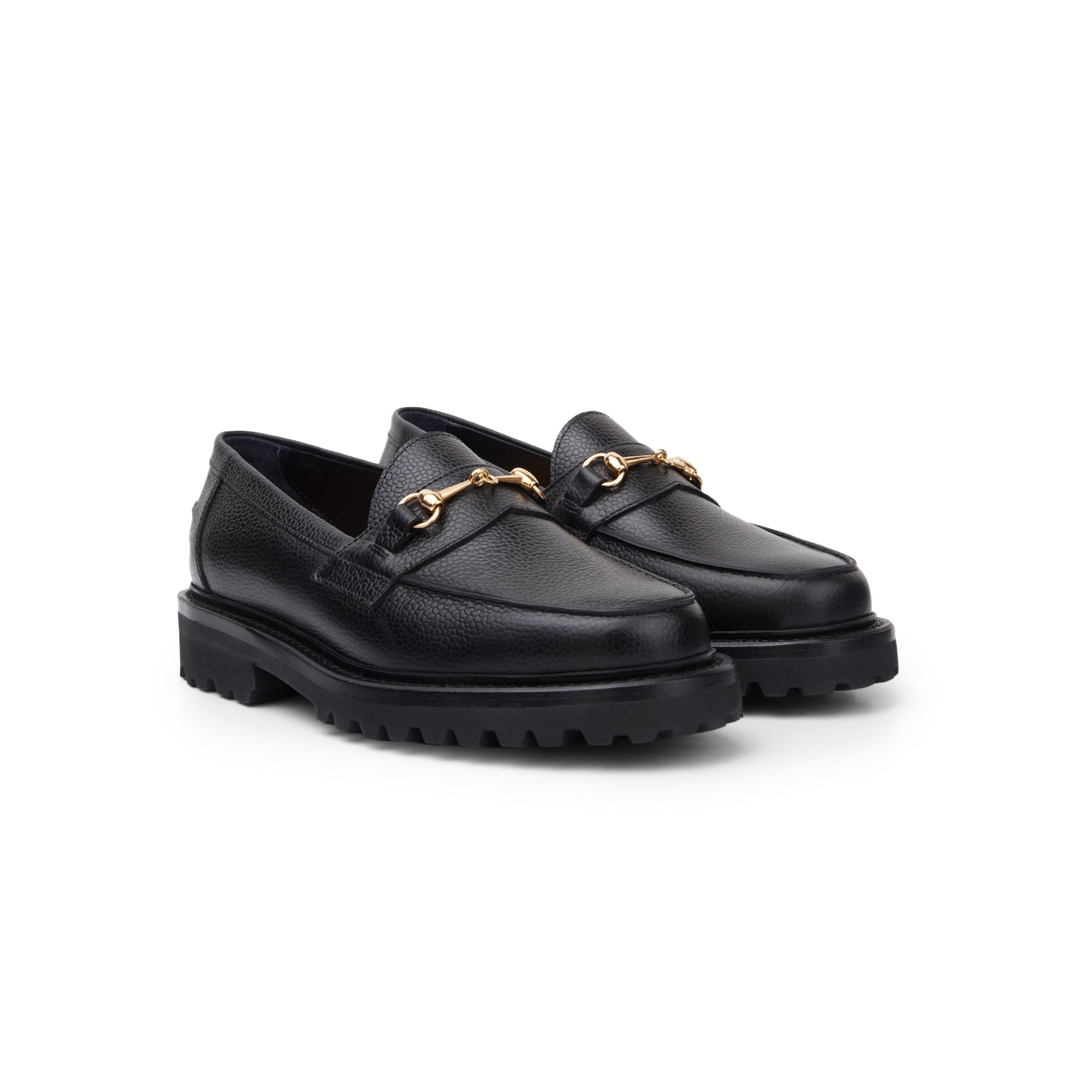 The Mason Horse Bit Loafer, Onyx, Vibram 1757 Lug Sole - Blackstock  Weber product image