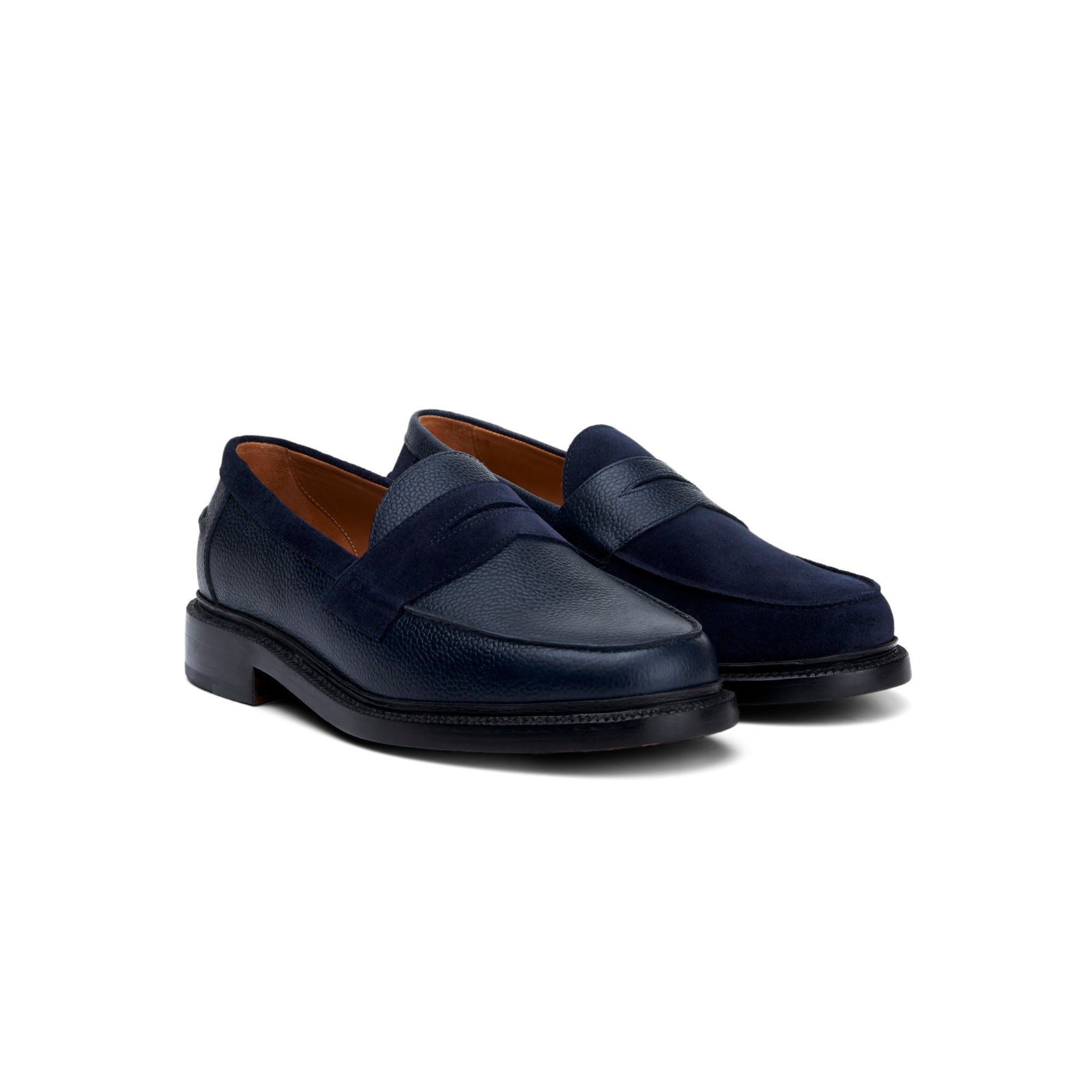 Collin Oversized Sole Penny Loafers Black