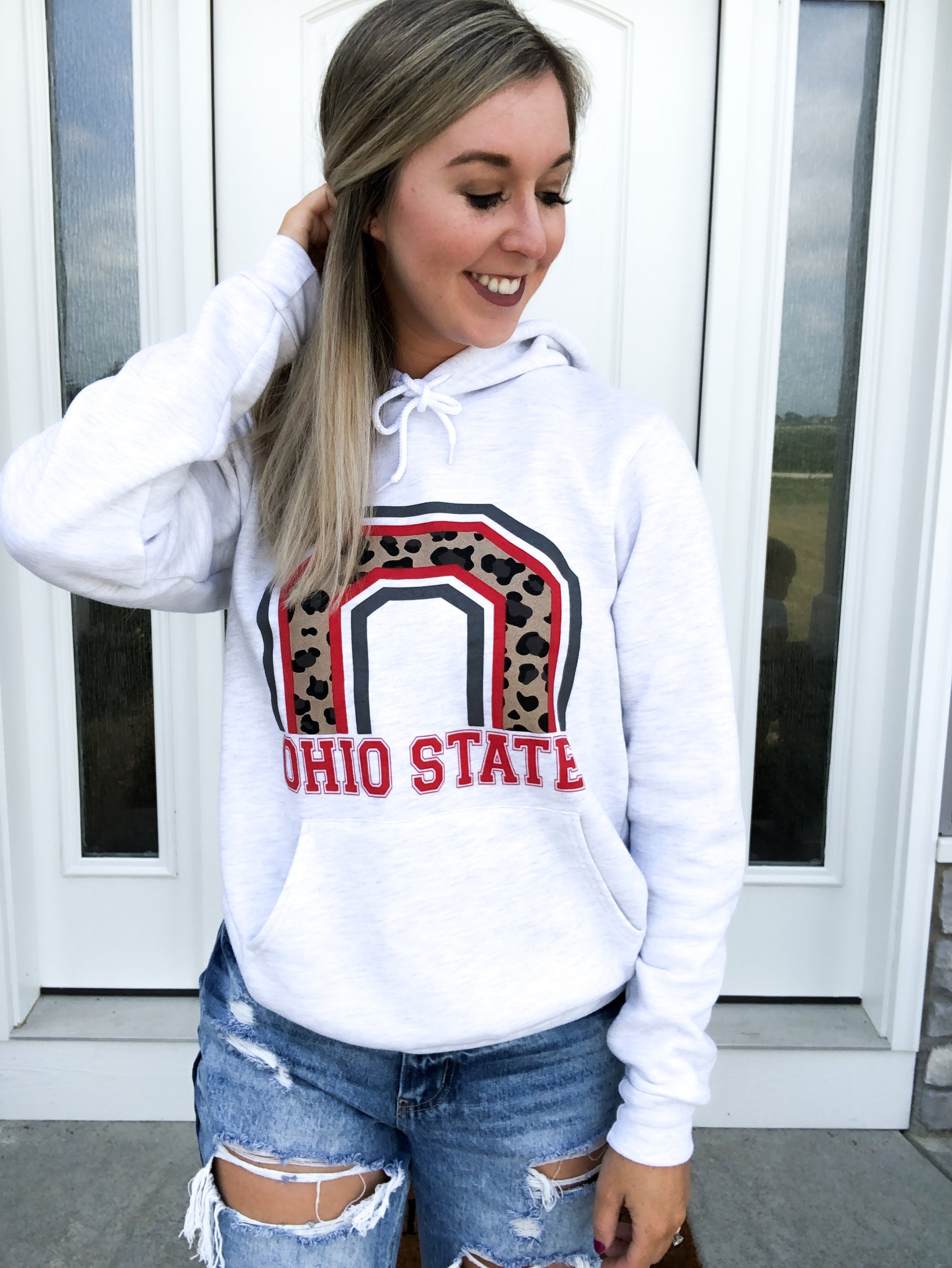 white ohio state hoodie