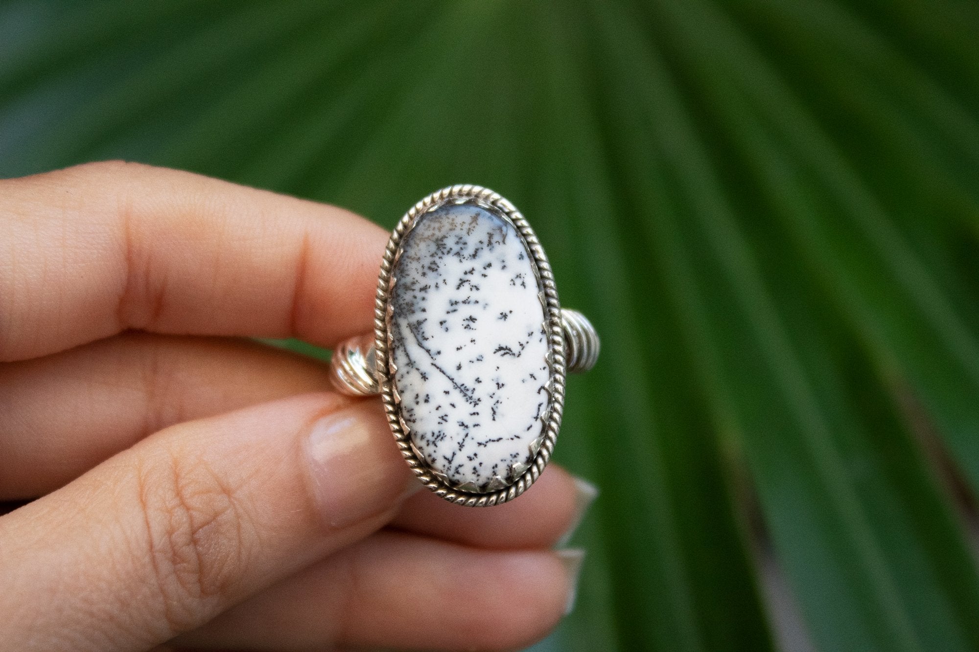 beaded band dendrite opal