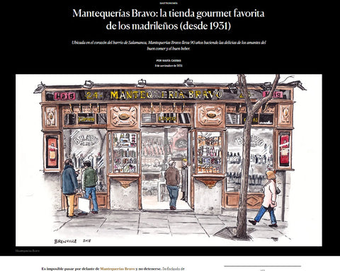 Artículo de prensa sobre Mantequerías Bravo en Condé Nast Traveler