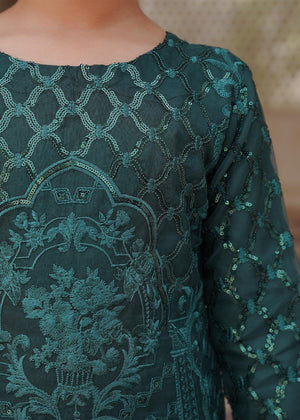 Bottle green Kurta Set for Girl