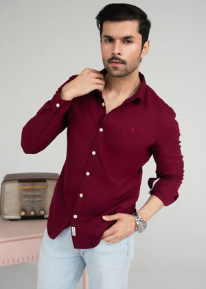 Maroon Casual Shirt for Men