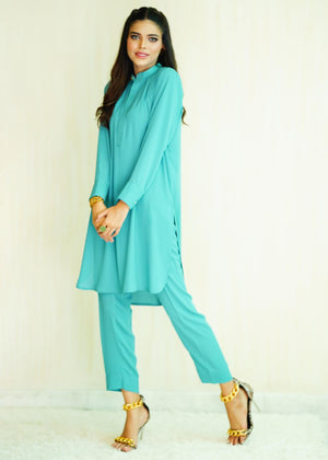 Turquoise Kurta Set for Women