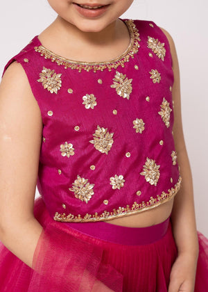 Hot pink Lehenga for Girl