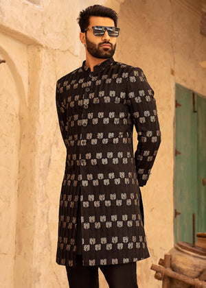 Black Sherwani for Men