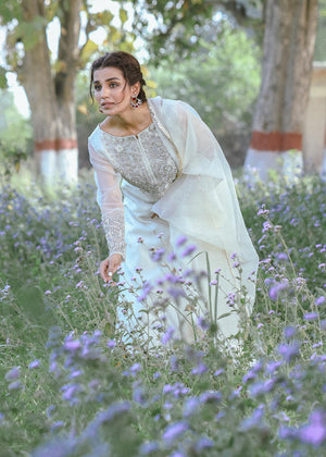 Pearl white Kurta Set for Women