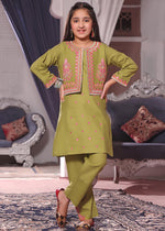 Green Kurta Set for Girl