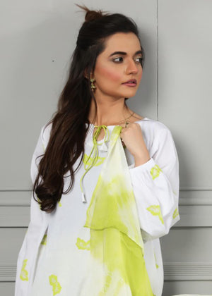Apple green Short Frock for Women