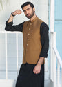 Camel brown Waistcoat for Men