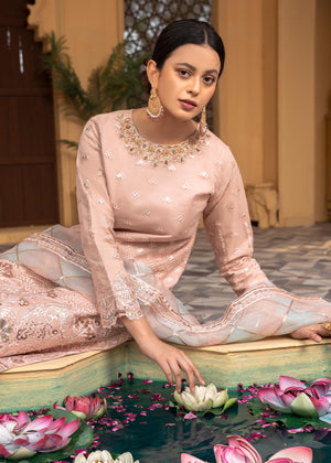 Baby pink Kurta Set for Women
