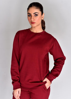 Maroon Sweatshirt for Women