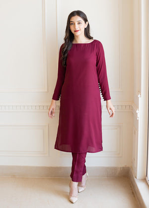 Maroon Kurta Set for Women