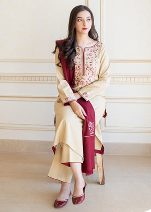 Beige Kurta Set for Women