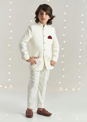 Cream Prince Coat for Boy