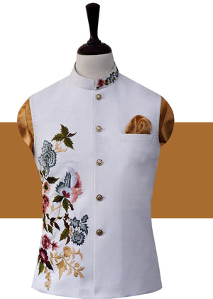 White Waistcoat for Men