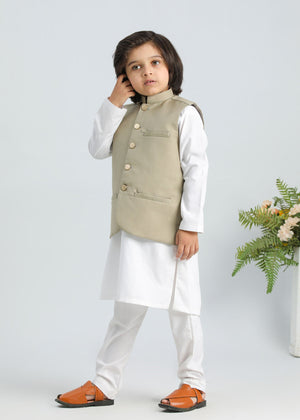 Beige Waistcoat for Boy
