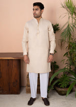 Beige Kurta Set for Men