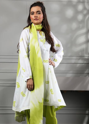 Apple green Short Frock for Women