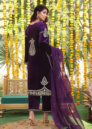 Purple Kurta Set for Women
