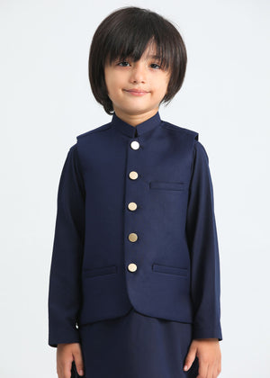 Navy blue Waistcoat for Boy