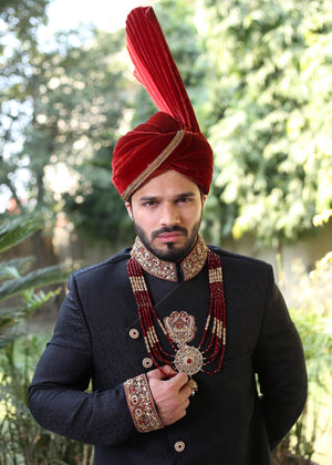 Black Sherwani for Men