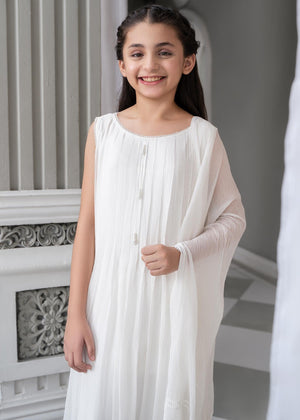 White Pishwas for Girl