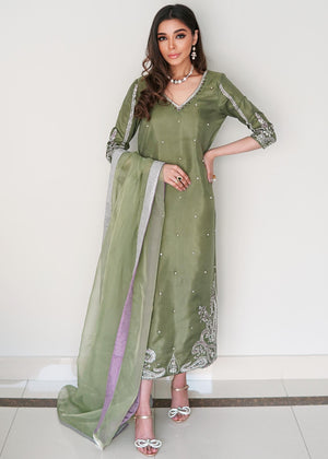 Sage green Kurta Set for Women