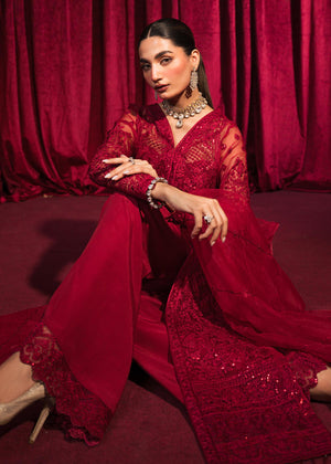 Blood red Unstitched for Women
