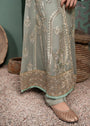 Tea green Gown for Girl