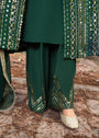 Bottle green Gown for Girl