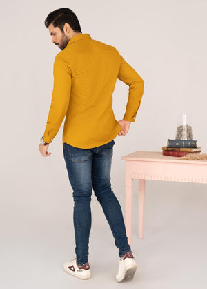 Mustard Casual Shirt for Men