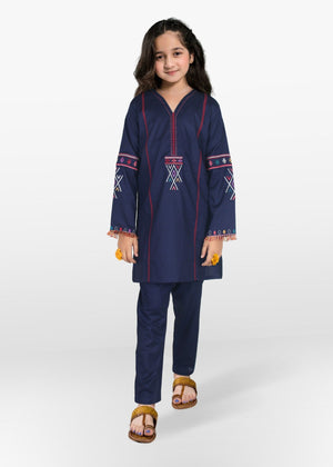 Navy blue Kurta Set for Girl