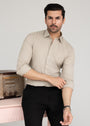 Beige Formal Shirt for Men