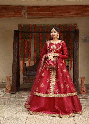Maroon Lehenga for Women