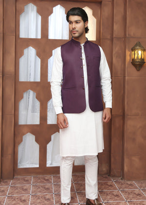 Plum Waistcoat for Men