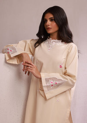 Cream Kurta Set for Women