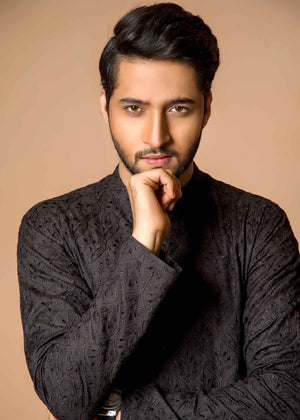 Black Kurta Set for Men