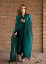 Bottle green Kurta Set for Women