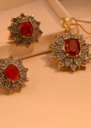 Red Jewelry Set for Women