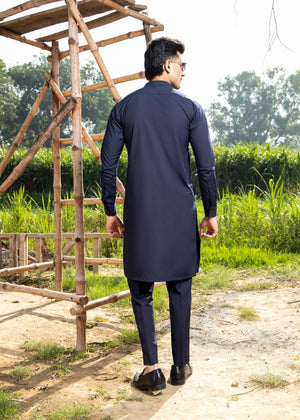 Navy blue Kurta Set for Men